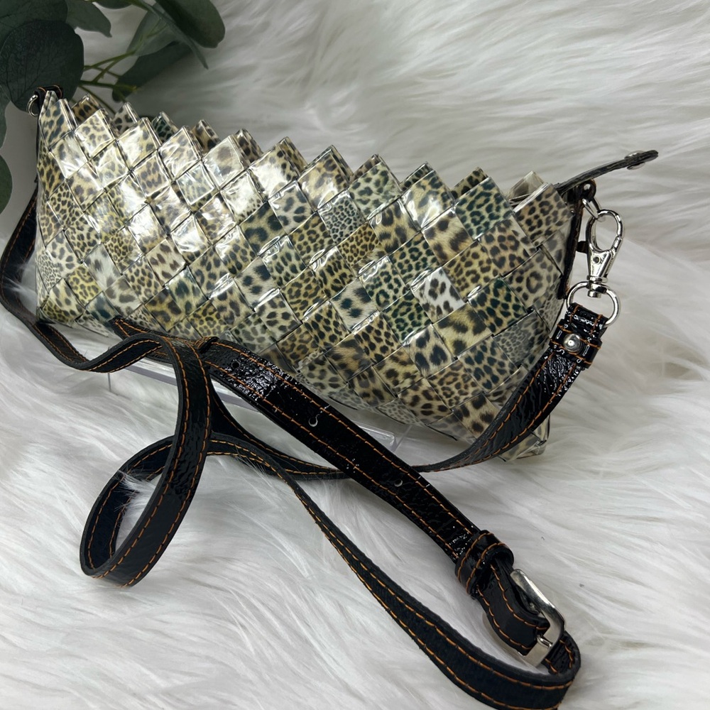 Nahui Ollin leopard print clutch/shoulder bag